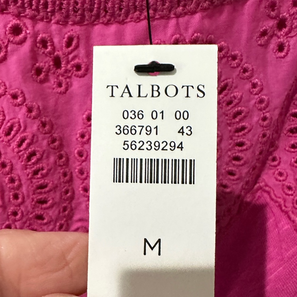 Talbots NANTUCKET SLUB EYELET YOKE
DRESS in Violet Rose NWT - Picture 7 of 10
